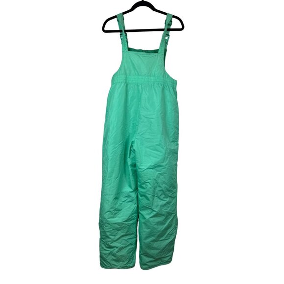 Champion Snow Bib Overalls Youth Size XL Mint Green Zip Pockets Winter Ski - Picture 2 of 11